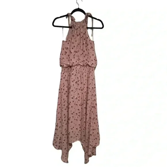 Maurices Women's Pink Floral Halter Neck Midi Dress Size L - Picture 4 of 5